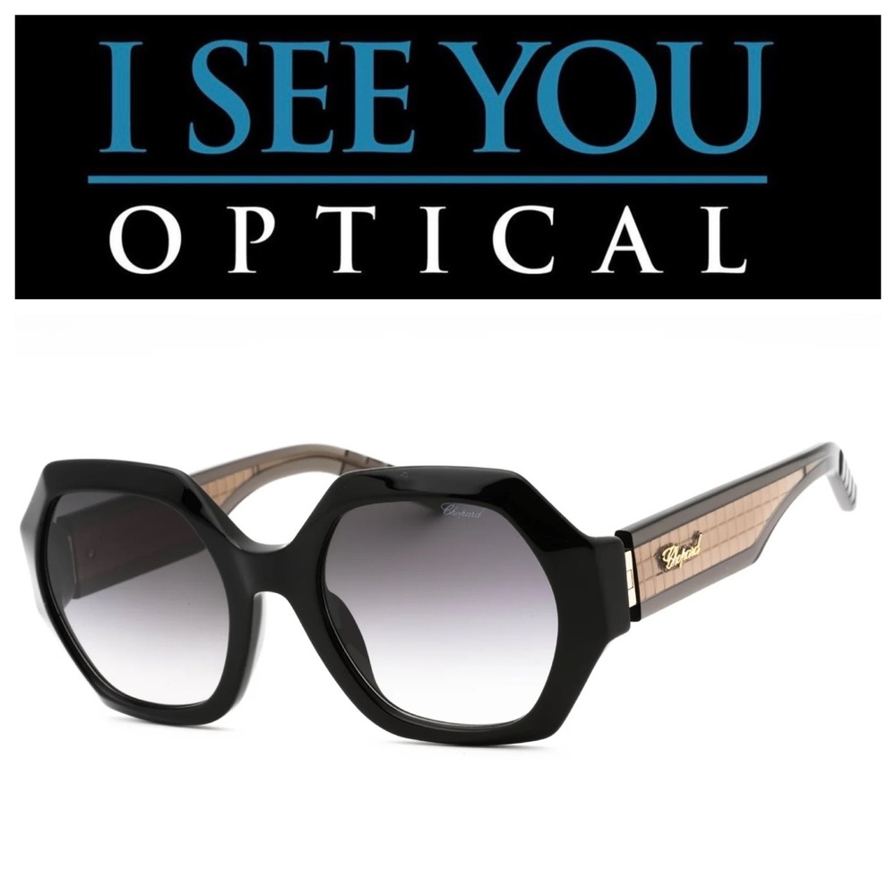 Chopard SCH362M Sunglasses BLACK/Grey Gradient Women's